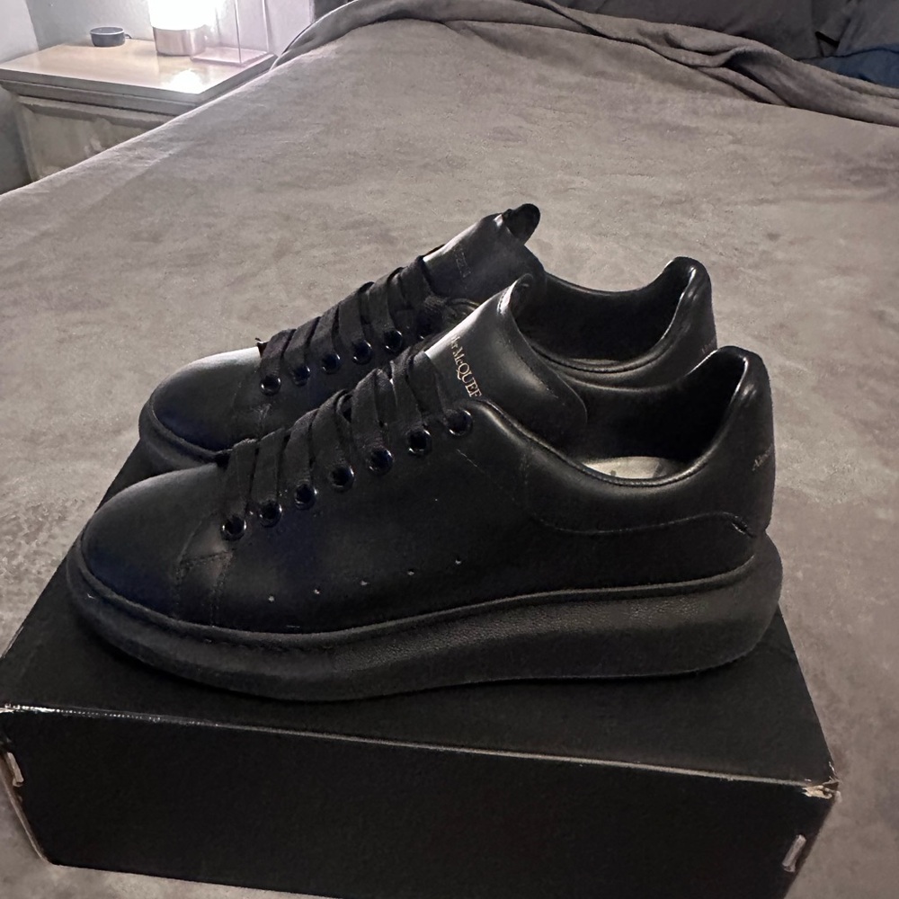 Alexander McQueen Black Leather Sneakers